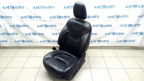 Сидіння водія Jeep Cherokee KL 19-23 з AIRBAG, шкіра чорна з перфорацією, електро, прим'ято, потерто, під чистку, подряпини