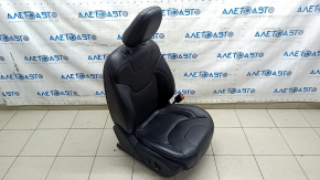 Пасажирське сидіння Jeep Cherokee KL 19-23 з AIRBAG, шкіра чорна з перфорацією, електро, прим'ято, потерто, під чищення, подряпини