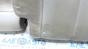 Спинка заднего ряда сидений 2 ряд левая Nissan Rogue 14-15 кожа бежевая, перфорация, замята, под химчистку