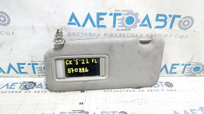 Козирок лівий Mazda CX-5 20-25 сірий, з підсвічуванням, без гачка, зламане кріплення, під хімчистку
