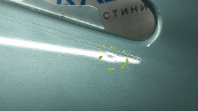 Крыло переднее правое Toyota Prius 30 10-15 зеленый 781, крашено, тычки, вмятины, после ремонта