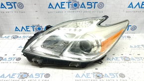 Фара передняя левая Toyota Prius 30 13-15, рест, галоген, под полировку, паутинка