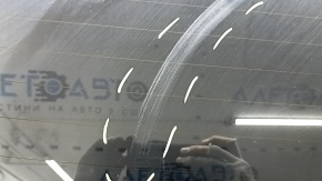Дверь багажника голая со стеклом Volvo XC90 16-22 тонировка, черный 717, царапины на стекле