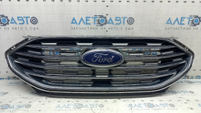 Решетка радиатора grill Ford Edge 19-24 в сборе со значком, без камеры, песок, сколы
