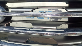 Решетка радиатора grill Ford Edge 19-24 в сборе со значком, без камеры, песок, сколы