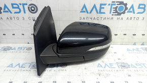 Зеркало боковое левое в сборе Ford Edge 19-24 12 пинов, поворотник, подсветка, подогрев, BSM, черное, песок