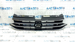 Решетка радиатора grill VW Tiguan 22-24 без эмблемы, под радар