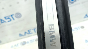 Накладка порога зовнішня передня права BMW X1 F48 16-22 чорна з хромом молдингом X-line, Sport-line, корозія