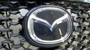 Решетка радиатора grill Mazda CX-30 20-23 с эмблемой, под радар, песок, царапина