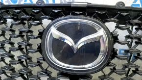 Решетка радиатора grill Mazda CX-30 20-23 с эмблемой, под радар, песок, царапина