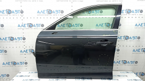 Дверь в сборе передняя левая Audi A4 B9 17-19 keyless, графит LX7L, вмятины, тычки, потерта ручка, царапины на молдинге