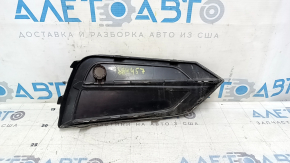 Решетка переднего бампера левая Volvo XC60 18-21 под парктроник с хром молдингом, песок