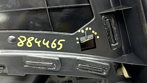 Обшивка дверей картка задня права Audi A4 B9 17-19 чорна, чорний підлокітник шкіра, вставка чорна шкіра, Bang and Olufsen, з ручкою та сітками динаміків, подряпини, зламане кріплення шумоізоляції, вм