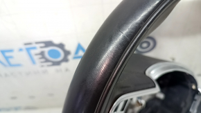 Руль голый Volvo XC60 18-23 кожа черная с подогревом, тип 1, царапины, потертости, тычки, потрескан