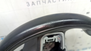 Руль голый Volvo XC60 18-23 кожа черная с подогревом, тип 1, царапины, потертости, тычки, потрескан