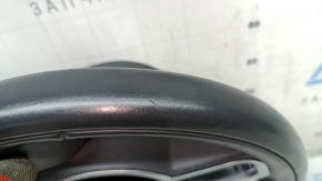 Руль голый Volvo XC60 18-23 кожа черная с подогревом, тип 1, царапины, потертости, тычки, потрескан
