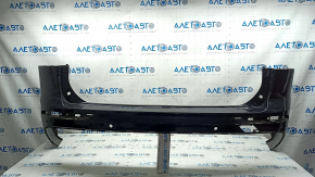 Бампер задній голий Volvo XC60 20-21 під парктроніки, BSM та park assist, чорний, подряпини, тички, потертий, надлом кріплення