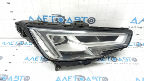 Фара передняя правая Audi A4 B9 17-19 Full LED, без блоков, разбито стекло