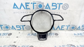 Накладка руля Audi A4 B8 13-16 черный глянец с хром, 3 спицы