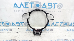 Накладка руля Audi A4 B8 13-16 черный глянец с хром, 3 спицы