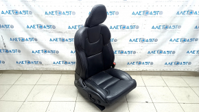 Пасажирське сидіння Volvo XC60 18-26 з airbag, електричне, підігрів, вентиляція, шкіра чорна Nappa з перфорацією та колінним підпором, з блоком управління, вм'ятини, тріщини, під чищення