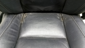 Пассажирское сидение Volvo XC60 18-26 с airbag, электрическое, подогрев, вентиляция, кожа черная Nappa с перфорацией и коленным подпором, с блоком управления, вмятины, трещины, под чистку