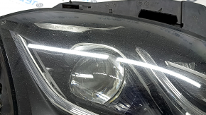 Фара передняя правая в сборе Mercedes W213 E 17-19 Multibeam LED, blue accents, под полировку, сломано крепление, микротрещины в стекле