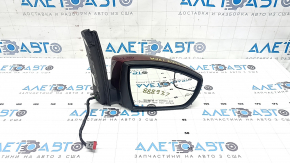 Дзеркало бічне праве у зборі Ford C-max MK2 17-18 9 пінів, поворотник, підсвічування, підігрів, червоне