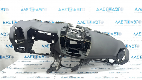 Торпедо передняя панель с AIRBAG Ford C-max MK2 13-18 под большой монитор, черная