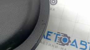 Обшивка двери карточка задняя левая Honda CRV 17-22 черная, подлокотник серая кожа, вставка серая кожа, молдинг под дерево, под пищалку, с ручкой, царапины, под чистку, трещина