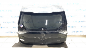 Дверь багажника голая со стеклом Nissan Rogue 23-26 SV, keyless, черный KH3, с проводкой, царапины