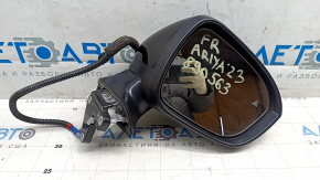 Дзеркало бічне праве у зборі Nissan Ariya 23-26 9 пінів, чорне, підігрів, BSM, подряпини