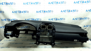 Торпедо передня панель з AIRBAG Toyota Camry v55 15-17 usa чорна, біла строчка