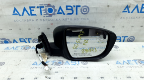 Дзеркало бічне праве у зборі Nissan Rogue 17-20 15 пінів, синє, підігрів, поворотник, камера, в клею, скол