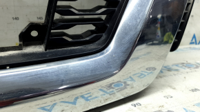 Решетка радиатора grill Nissan Rogue 17-18 под камеру, под радар, под квадратную эмблему, без эмблемы, песок, царапины