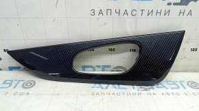 Накладка обшивки двери карточки задняя левая Nissan Rogue 14-20 под карбон