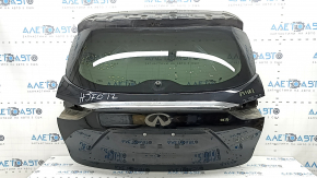 Дверь багажника голая со стеклом Infiniti QX50 19-25 тонировка, черный G41, с молдингом, царапины на стекле