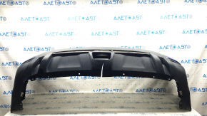 Бампер задний голый Nissan Rogue 17-20 синий, надрывы, затёрт, царапины