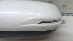 Зеркало боковое левое в сборе Honda CRV 17-22 9 пинов, поворотник, BSM, подогрев, белое, царапины