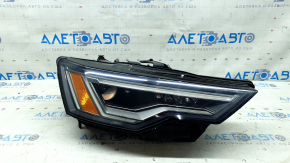 Фара передня права в зборі Audi A6 C8 19-24 LED, Matrix beam з ущільнювачем, павутинка, пісок, подряпини