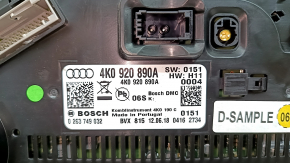 Щиток приборов Audi A6 C8 19-25 км/ч, миль/ч, 63к, сломаны крепления