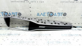 Накладка передньої панелі Audi A6 C8 19-24 чорний глянець, хром, Quattro, подряпини