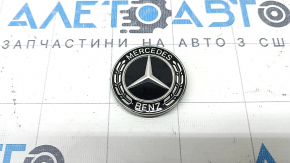 Емблема переднього бампера логотип Mercedes A-class V177 19-22 чорна, AMG pkg