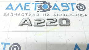 Эмблема надпись A220 крышки багажника Mercedes A-class V177 19-22