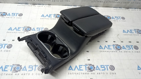 Підлокітник Mazda CX-9 16-23 шкіра, чорний, з підсклянниками, хром накладка