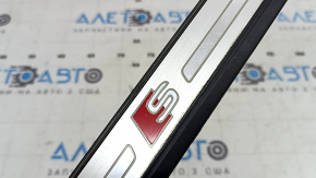 Накладка порога внешняя передняя левая Audi A5 F5 17-25 5D S-line, с подсветкой, фишка окислена, рабочая, царапины