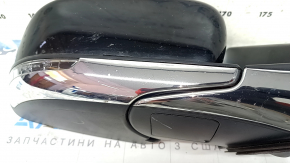 Зеркало боковое правое в сборе Jeep Compass 17-22 5+4 пинов, BSM, поворотник, подогрев, с хром молдингом, черное, песок на хроме, царапины