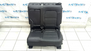 Задний ряд сидений 2 ряд левый Ford Escape MK4 20-22 без airbag, кожа черная, перфорация, с подлокотником и ремнём, замята