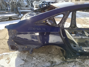 Чверть крило задня права Honda Accord 18-22 під люк, синя, на кузові, тички