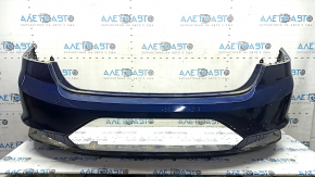 Бампер задній голий Hyundai Elantra AD 19-20 без парктроників, синій, подряпини, надлом кріплення